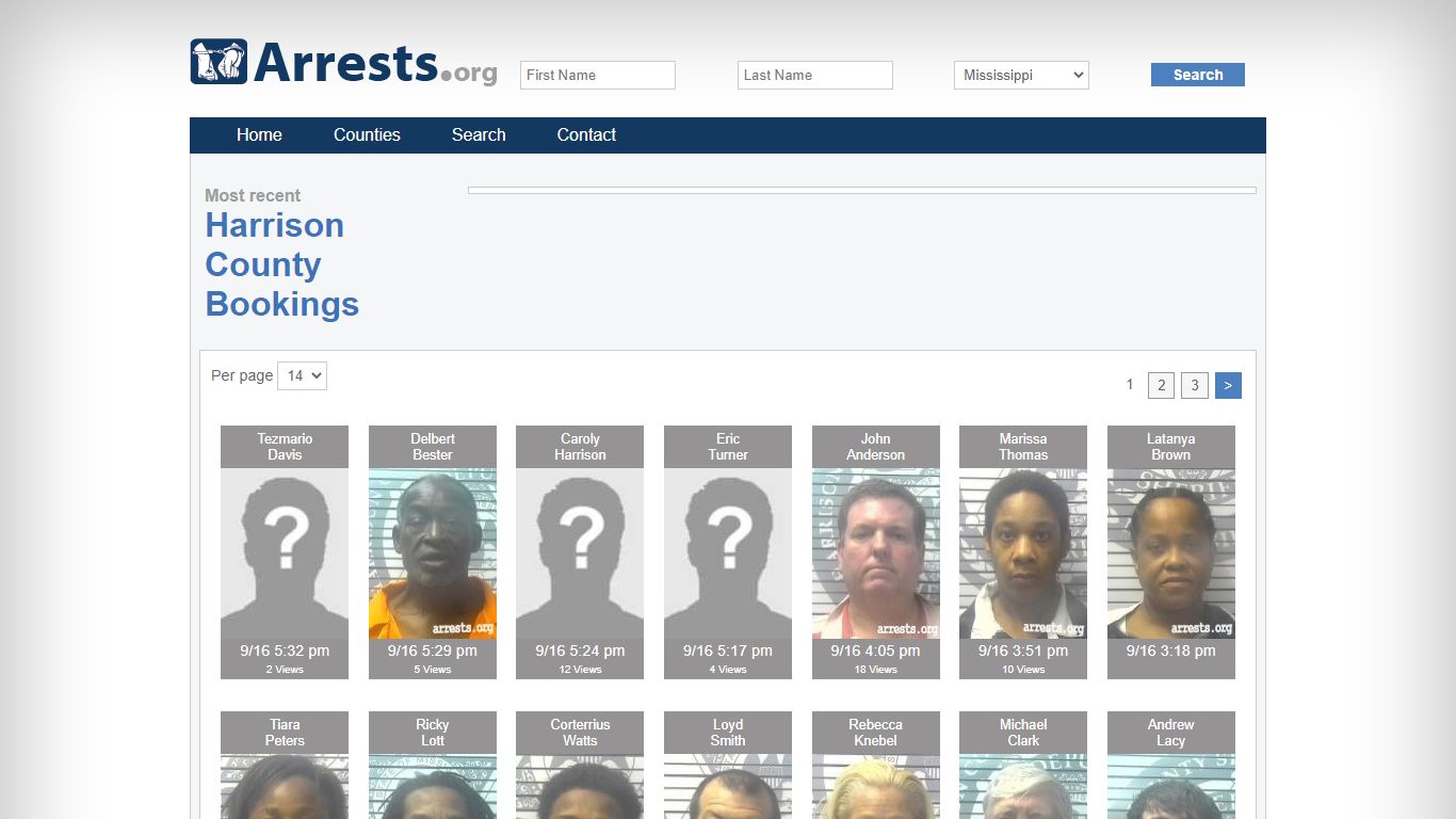 Harrison County Arrests and Inmate Search